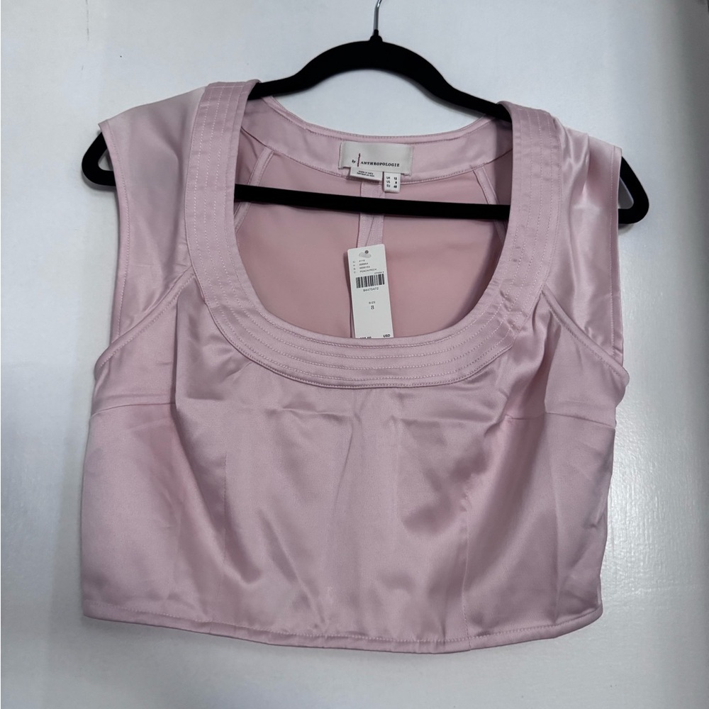 Light Pink Sleeveless Crop Top